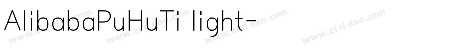 AlibabaPuHuTi light字体转换